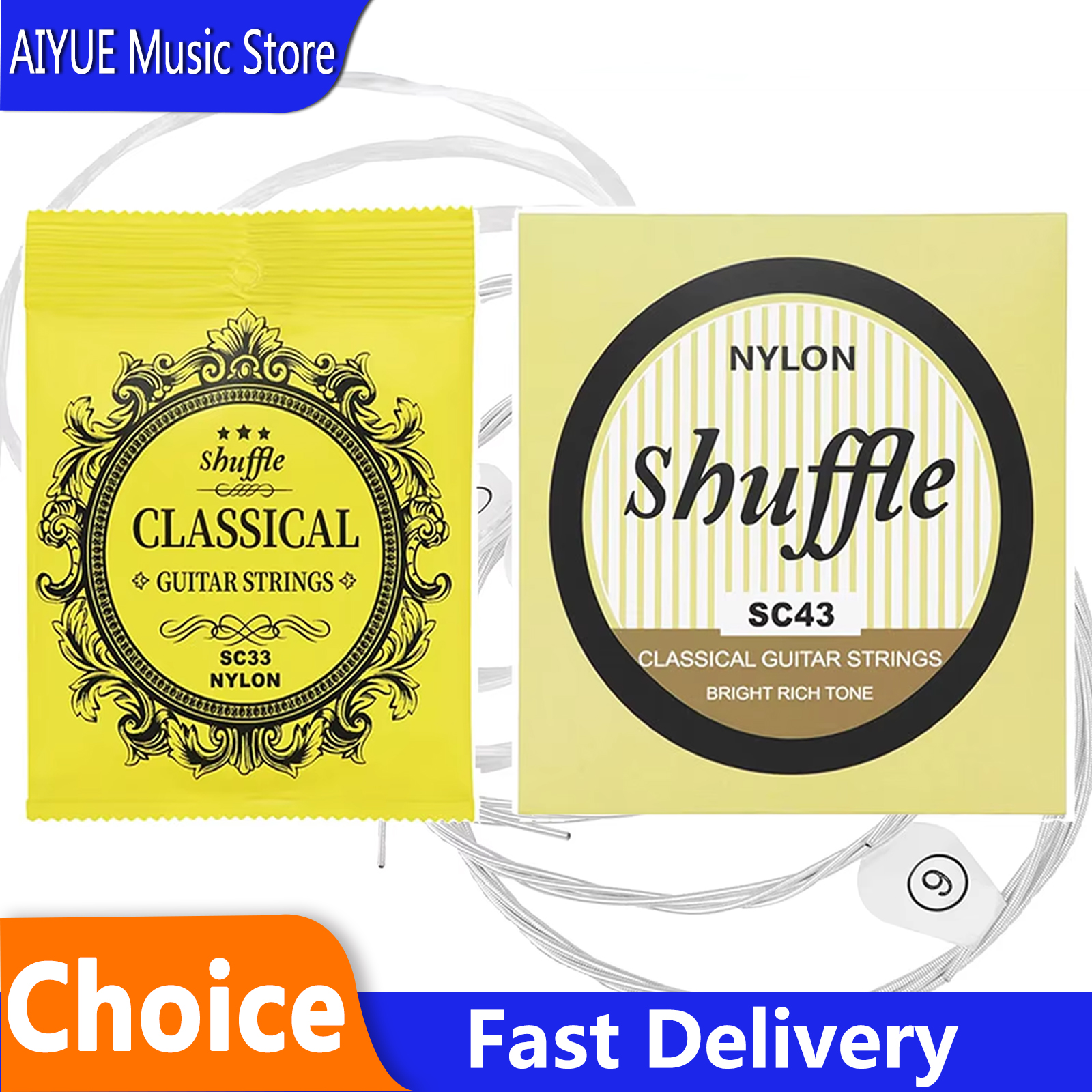Classical Guitar Nylon - Shuffle Classical Guitar Strings Silver Plated