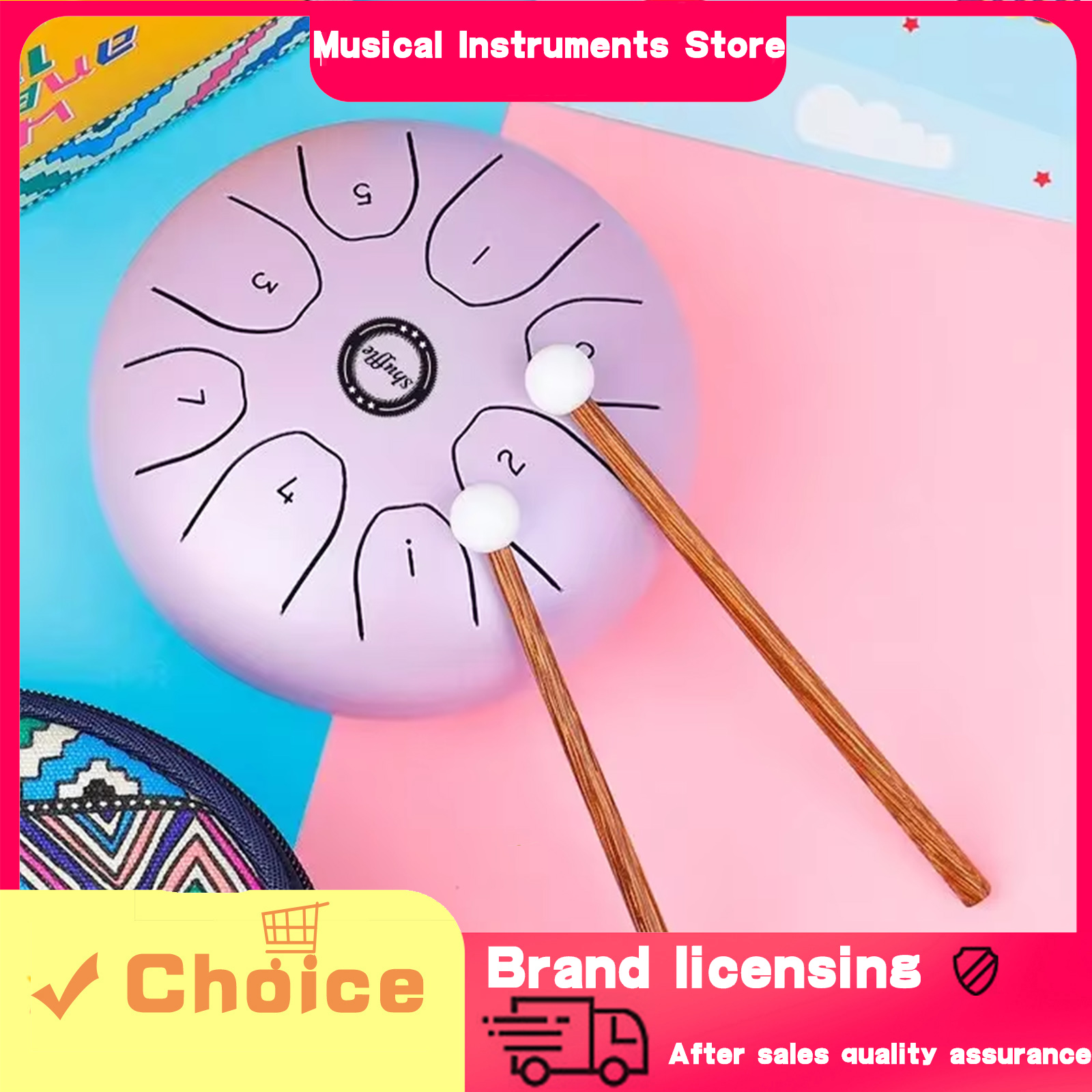 Musical Instrument Tambourine - IRIN Forget Worry Drum 8 Tonepeaceful