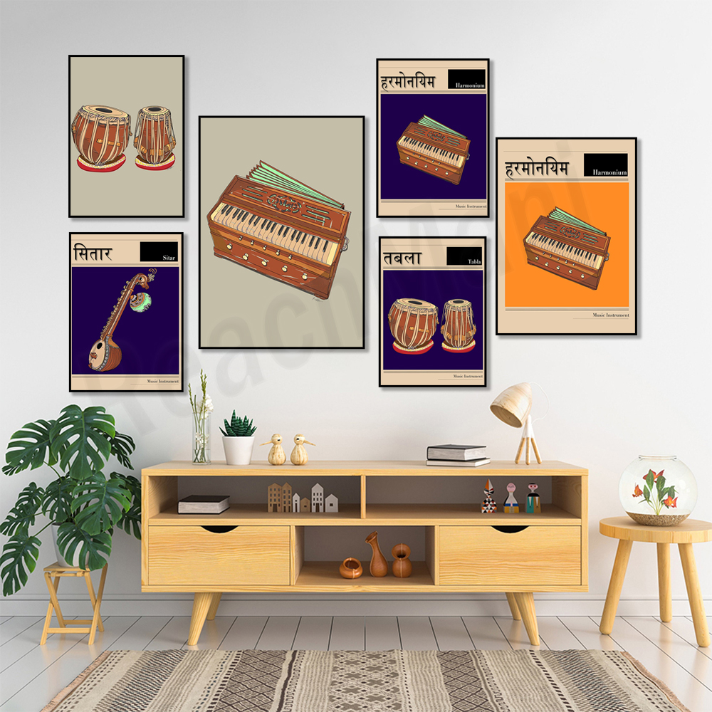 Sitar music poster, hindi indi - Musical Instrument Sitar 리뷰 및 가격