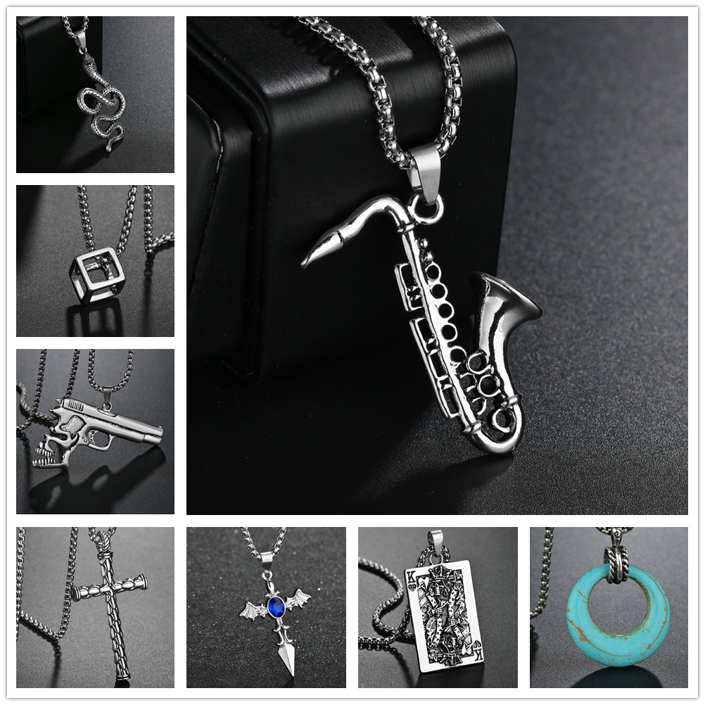 Classic Saxophone Men Necklace - Musical Instrument All 리뷰 및 가격
