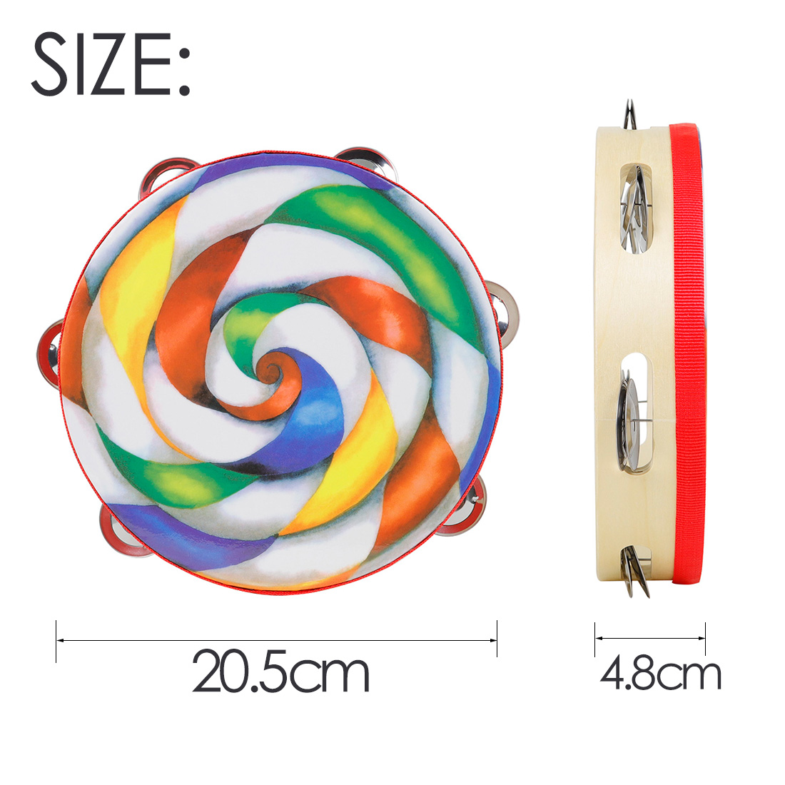 Orff 8-Inch Hand Tambourine Si - Musical Instrument Tambourine 리뷰 및 가격