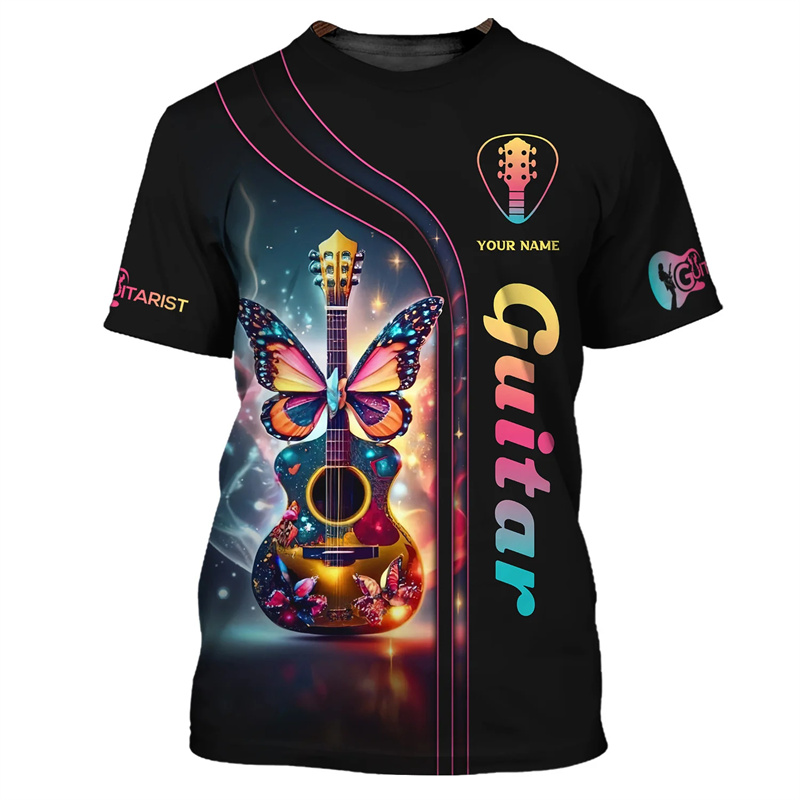 Fashion Guitar Bass 3D Print T - Musical Instrument With Names 리뷰 및 가격