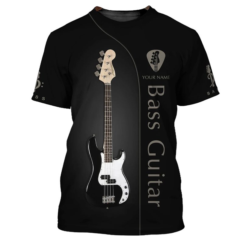 Fashion Guitar Bass 3D Print T - Musical Instrument With Names 리뷰 및 가격
