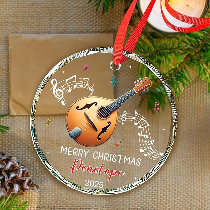 Mandolin Glass Ornament Xmas 2 - Musical Instrument Glass 리뷰 및 가격