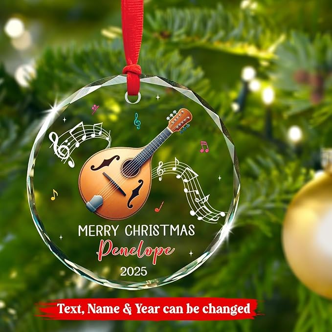 Mandolin Glass Ornament Xmas 2 - Musical Instrument Glass 리뷰 및 가격