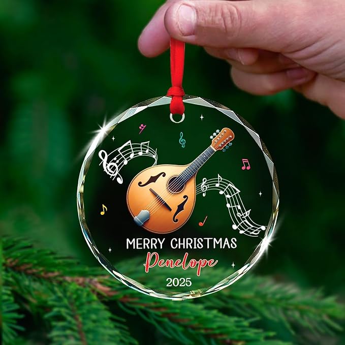 Mandolin Glass Ornament Xmas 2 - Musical Instrument Glass 리뷰 및 가격