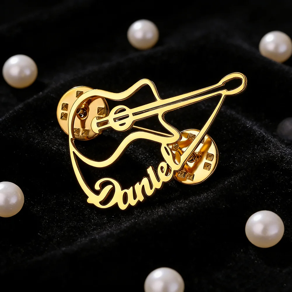 Personalized Violin Brooch Cus - Musical Instrument With Names 리뷰 및 가격