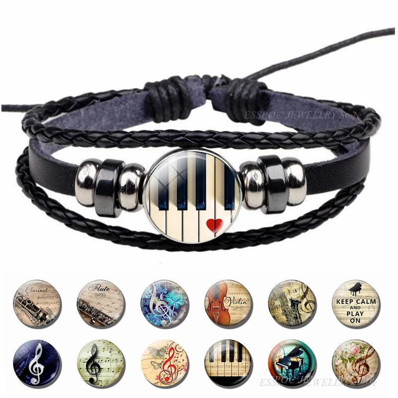 Music Notes Bracelet Vintage V - Musical Instrument Glass 리뷰 및 가격