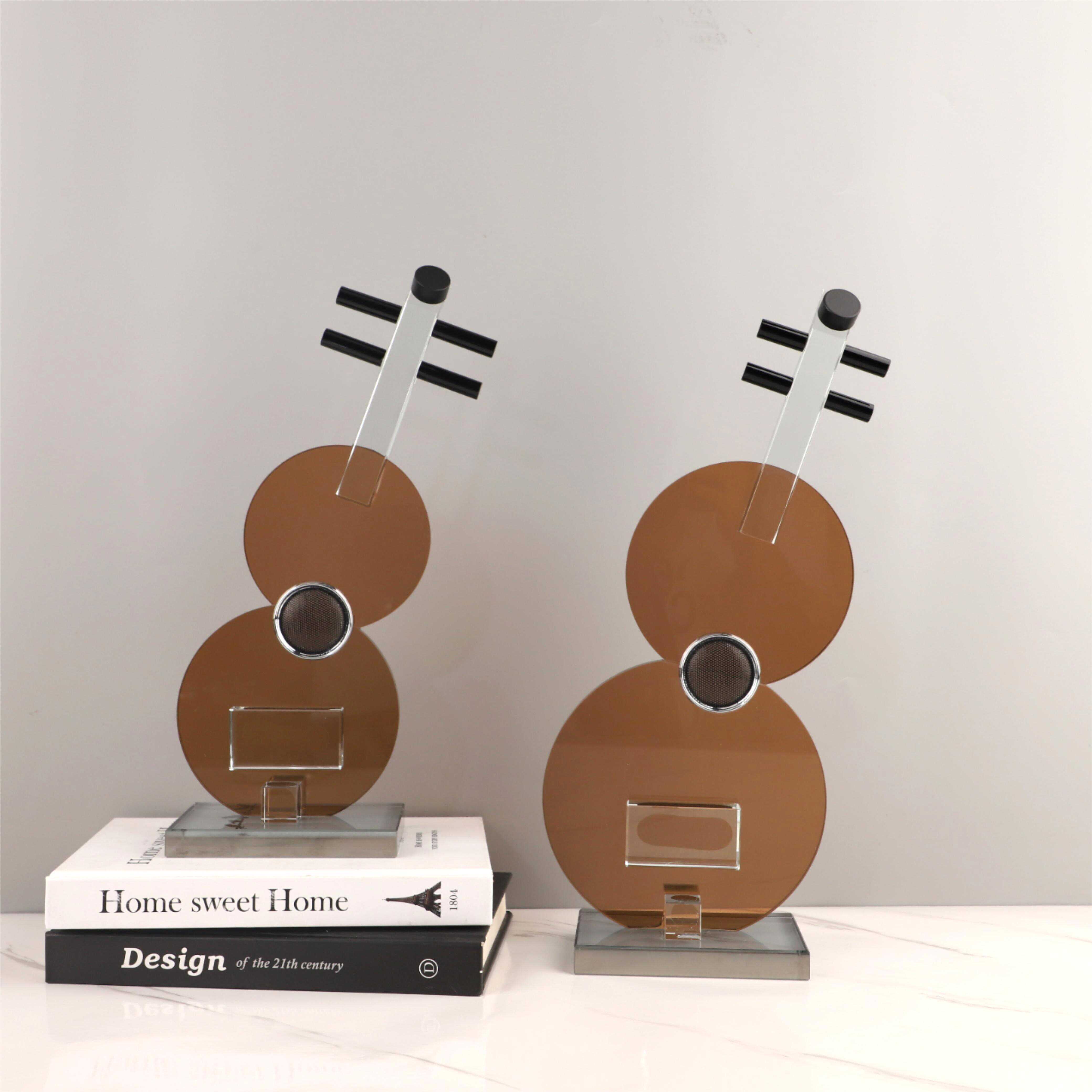 Decor Figurines Glass Craft Br - Musical Instrument Glass 리뷰 및 가격