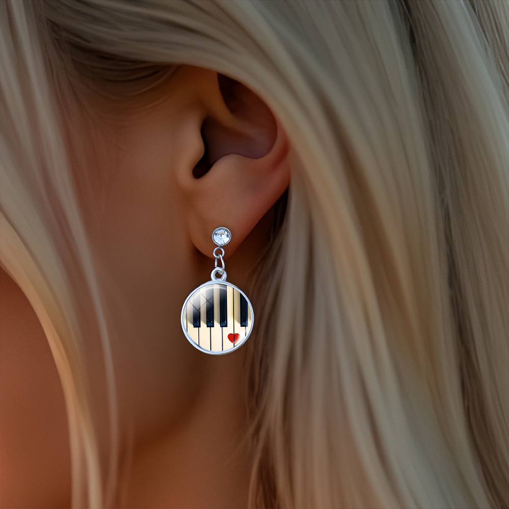 Sparkling Rhinestone Stud Earr - Musical Instrument Glass 리뷰 및 가격