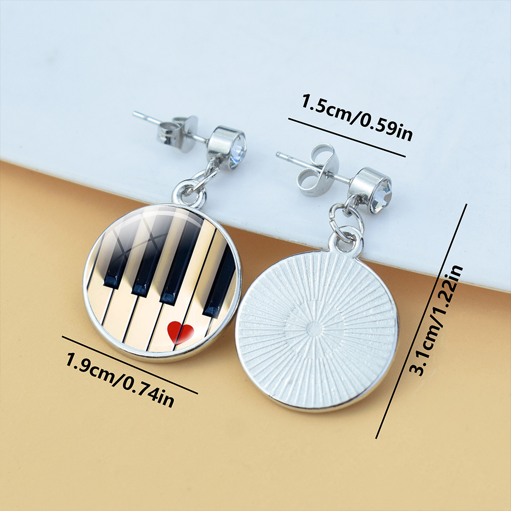Sparkling Rhinestone Stud Earr - Musical Instrument Glass 리뷰 및 가격
